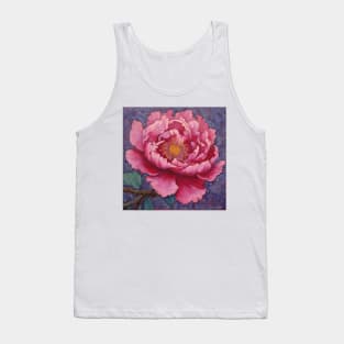 Pink Peony Single Bloom Tank Top